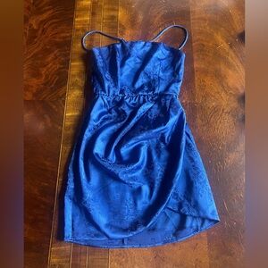 Lucy in the Sky Jacquard Dress- Blue